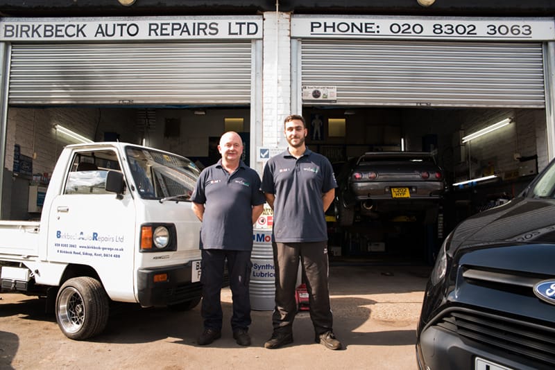Family team at Birkbeck Garage workshop