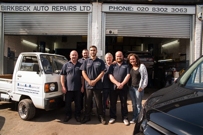 Family team at Birkbeck Garage workshop